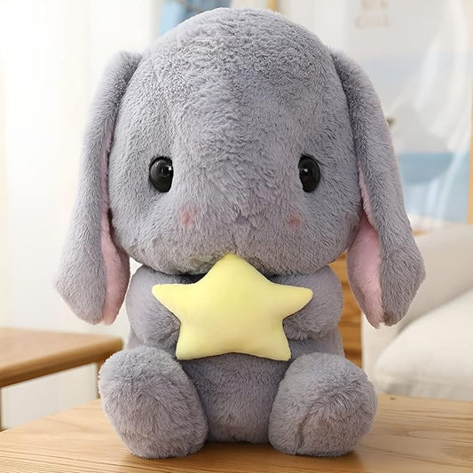 Easter White Rabbit Stuffed Bunny Animal with Carrot Soft