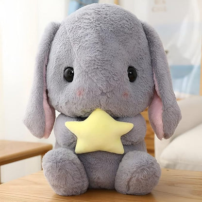 Easter White Rabbit Stuffed Bunny Animal with Carrot Soft